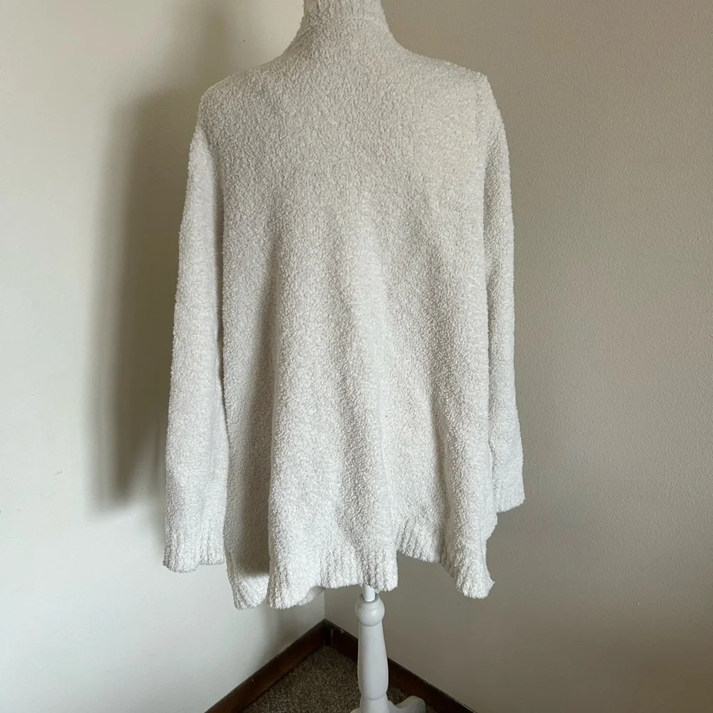 UGG Cream Cozy Teddy Open Front Cardigan Sweater – Size L - Picture 2 of 4